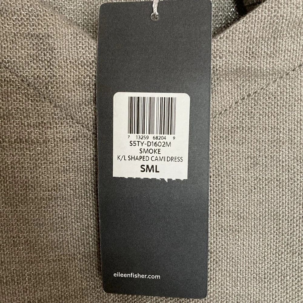 Eileen Fisher Twinkle Metallic  Linen Mini Slip Dress small petite Style #SOTY-2 - Picture 5 of 11